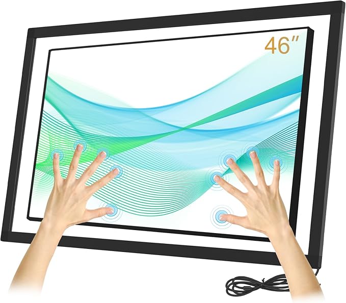 46 inch IR Touch Screen Frame 20 Points Interactive Infrared Touch Screen Overlay Frame Free Driver Plug and Play for Kiosk TV …
