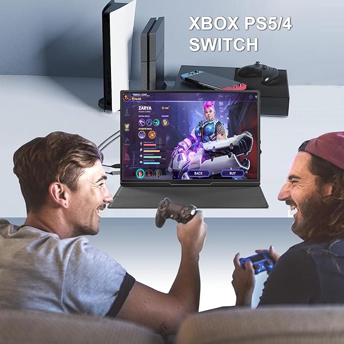 10.5inch Portable Monitor 1920x1280P FHD IPS Screen USB-C Laptop Second External for LaptopPCMac PhonePSSwichIPS Ultra-Thin Zero Frame Gaming Monitor/Premium Smart Cover