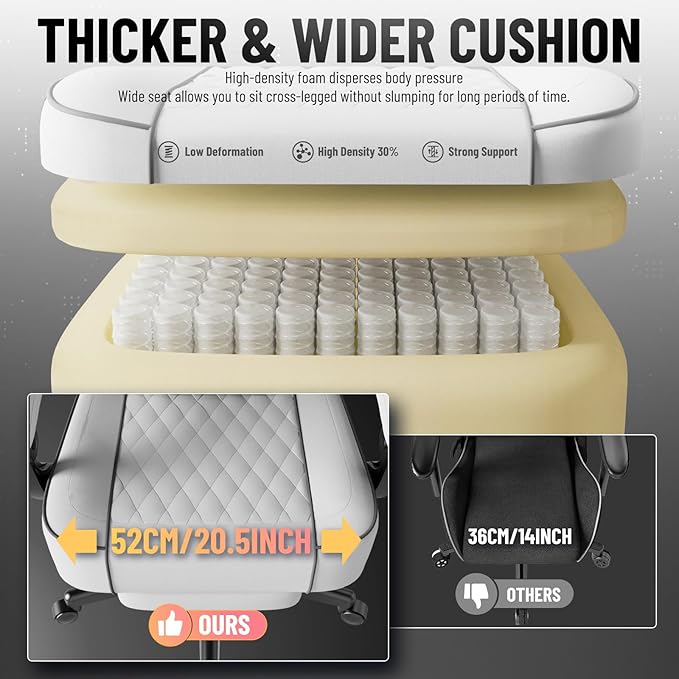 Soontrans Linen Fabric Gaming Chair Racing Office Computer Desk ChairErgonomic Gamer Chairs for Adult High Back Comfortable Video Game Chair with Footrest and Massage Lumbar Cushion