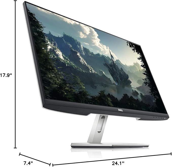 Dell 27-inch QHD 1440p (2560 x 1440) IPS Ultra-Thin Bezel Monitor 75Hz Refresh Rate ADM FreeSync HDMI DisplayPorts Built in Speakers VESA Certified Sliver