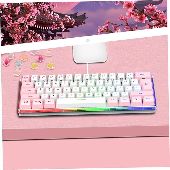 Compact Key RGB Mechanical Gaming Keyboard Keyboard Vibrant Backlight for Gamers and Efficient Workspaces and Design