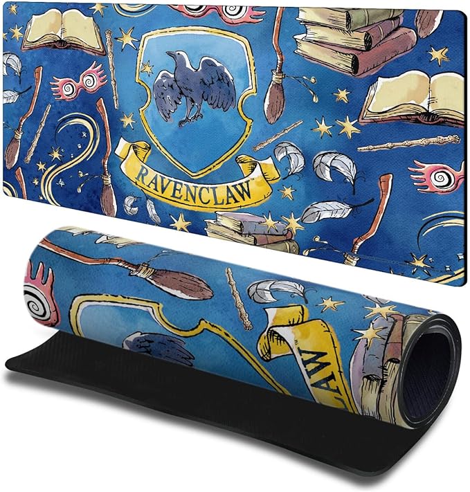 Head Case Designs Officially Licensed Harry Potter Ravenclaw Graphics 23.62 x 11.81 x 0.12 inches (600 x 300 mm) - L Gaming Office Desk PC Keyboard Mouse Mat Pad