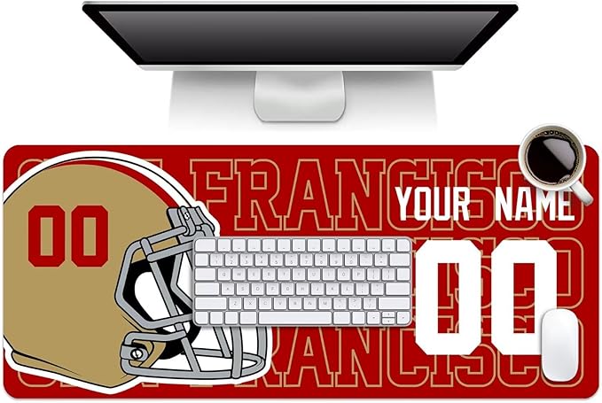 ANTKING San Francisco Mouse Pad for Men Women Youth Gifts Custom Name and Number Desk Pad