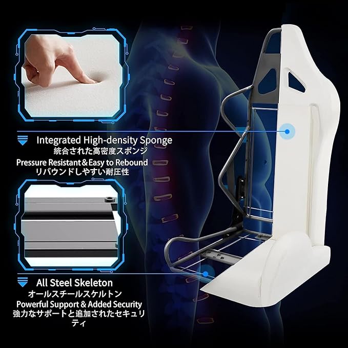 Gaming Chair for AdultsGaming ChairComputer ChairHeavy-Duty Chair Adjustable 180 Degree Reclining Gaming Chair with Headrest Armrest and Lumbar