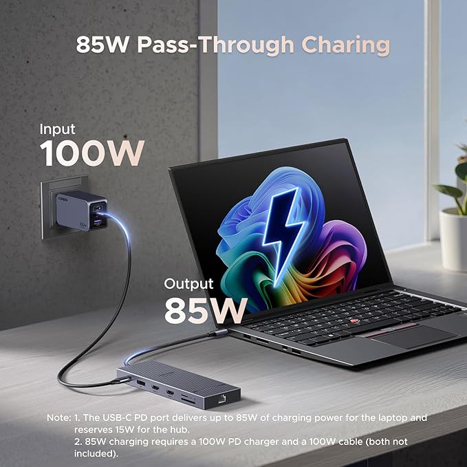 UGREEN 12 in 1 Triple 4K Docking Station with 2 HDMI DP 2x10G USB C 2×USB-A2.0 100W PD SD/TF 1000Mbps Ethernet 3.5MM Audio Revodok Pro USBC Hub Multiple Adapter for DELL HP and More