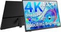 4K Portable Monitor 13.3 UHD IPS Laptop Screen Slim Lightweight Dual USB C HDMI Computer Gaming Display with Speakers Travel Monitor for PC Phone PS5/4 Xbox Switch
