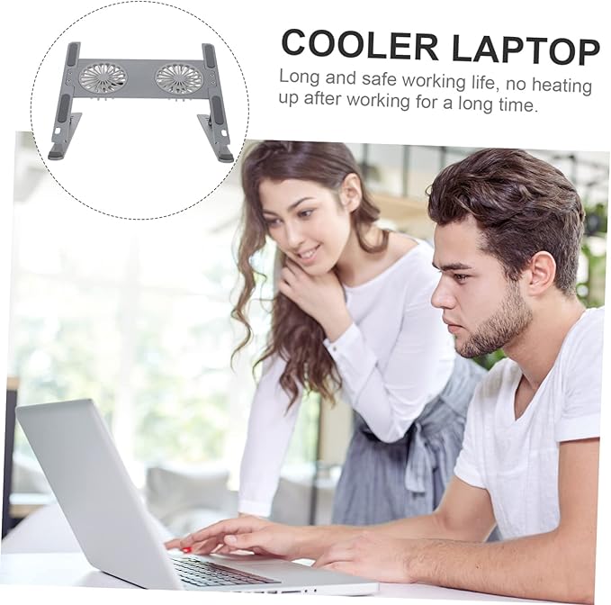 ARTIBETTER Adjustable Laptop Cooling Stand for Gaming and Work Aluminum Alloy Heat Dissipation Quiet Fan Ergonomic Design for Notebook and Tablet
