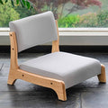 ELEFOCUS Portable Leg Meditation Floor Chair Lazy Bay Window Chair with Comfortable High Elasticity Foam Cushion(Light Gray)