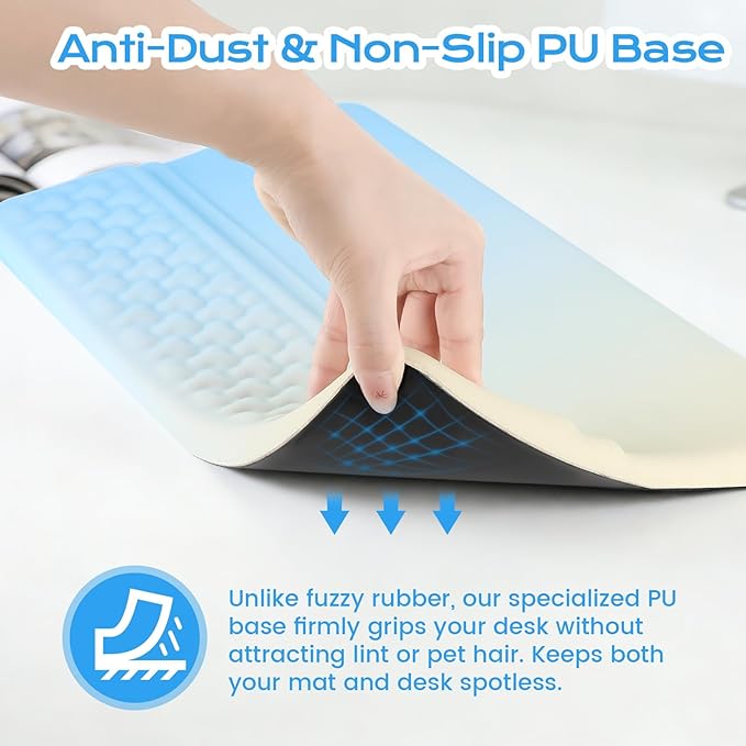 Keyboard Wrist Rest with Ergonomic Height - Computer Keyboard Stand &amp Soft Cushioned Pad for Wrist Pain Relief - Non-Slip Typing Support for Office Gaming &amp Home(Gradient)