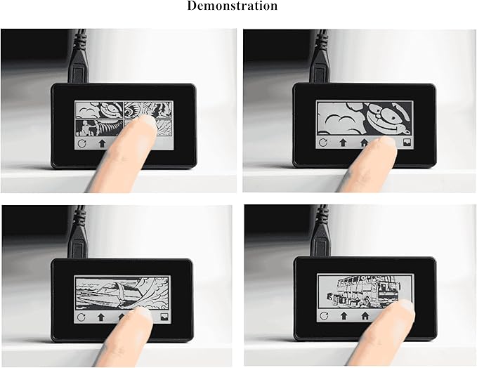 2.13inch Touch e-Paper HAT E-Ink Display 250×122 Pixels Compatible with Raspberry Pi Zero 2 W/Zero 2 WH/Pi Zero W/Pi Zero WH/Pi Zero 5-Point Touch Supports Partial Refresh with ABS Case