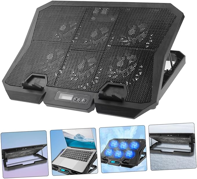BESPORTBLE Laptop Cooling Pad for 15.6 Inch Gaming Laptop - Quiet Cooler Fan Stand with Adjustable Speed &amp USB Power - Portable Computer Cooling Pad Riser for Desk &amp Home Office