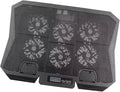 Laptop Cooling Pad with 6 Fans 15.6-inch PC Cooler Stand with Adjustable Speed and Blue LED Light Quiet Air Cooler Base for Gaming and Office Laptops