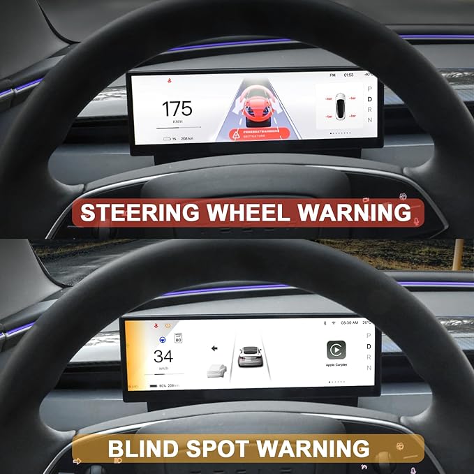 Tlyard 10.88 Head Up Display for Tesla Juniper 2025 2026 Touchscreen HUD Carplay for Model Y Juniper Accessories Online OTA Blind Spot AlertNOT Affect AirventSmart Instrument Cluster(Juniper)