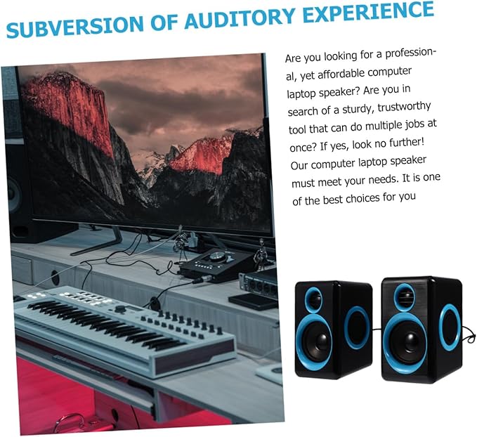 Mini USB 2.0 Surround Laptop and Desktop Computer Speakers with Dc 5v Power Compact Mini Speaker for Notebook and Home Office Audio