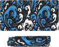 Abstract Wave Blue White Desk Cover MatExtended Large Mouse PadComputer Laptop Mat Desk Decor for Office Game Home 30x16 Inch