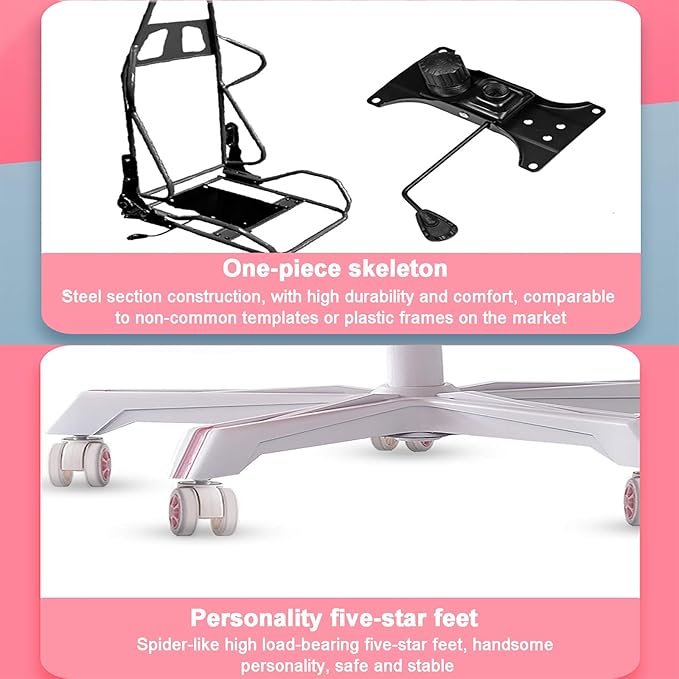 Office Chair Gaming Chair Computer Chair High Back Adjustable E-Sports Swivel Chair ReclinerRacing Office Computer Chair Andrgonomic Desk Chair with Lumbar PillowPU Leather Gaming Chair wi