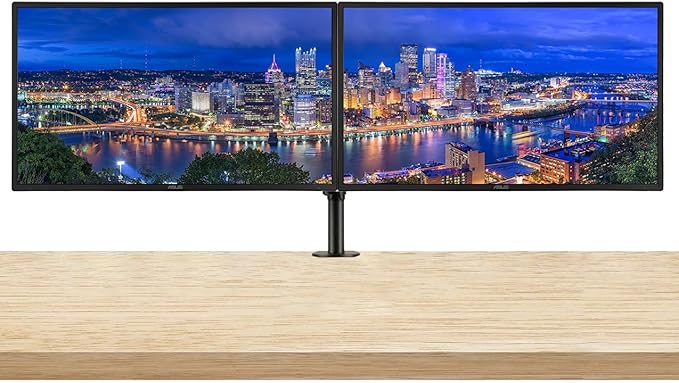 ASUS VP32AQ 32-inch 1440P 2K WQHD 100% sRGB Frameless LCD Professional Monitor 2-Pack Bundle with FreeSync Eye Care Plus HDR10 DisplayPort HDMI Integrated Speaker Desk Mount Dual Monitor Stand
