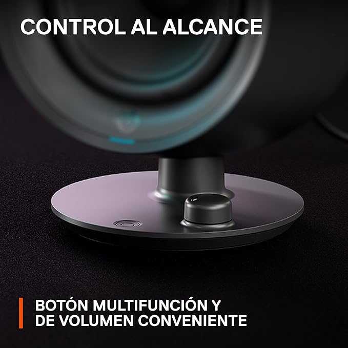 SteelSeries Arena 3 2.0 Desktop Gaming Speakers - Immersive Audio On-Speaker Controls 4 Drivers - Wired &amp Bluetooth - PC Mac Mobile