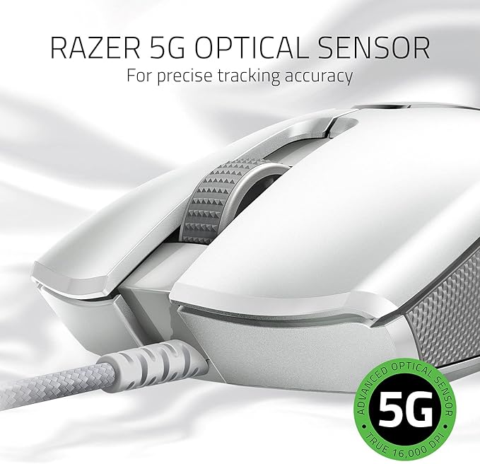 Razer Viper - Light Esports Gaming Mouse (Light ambidextrous Gamer Mouse with 69g Weight Speedflex Cable Optical 5G Sensor Integrated DPI Memory and RGB Chroma Lighting) White