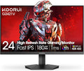KOORUI 24 Gaming Monitor180Hz 1ms Fast IPS Monitor 1440P HDR400 Display 90% DCI-P3 Color Gamut Adaptive Sync Slim Frame VESA Mountable HDMI 2.0 DP 1.4 G2421V