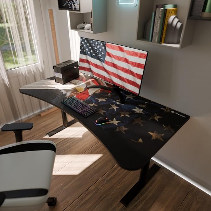 Arozzi Arena Gaming Desk Mat Full Surface Custom Desk Pad Interchangeable Water Resistant &amp Washable Computer Desk Mouse Pad with Stitched Edges (D042)