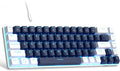 MageGee Portable 60% Mechanical Gaming Keyboard MK-Box LED Backlit Compact 68 Keys Mini Wired Office Keyboard with Blue Switch for Windows Laptop PC Mac - Blue/White