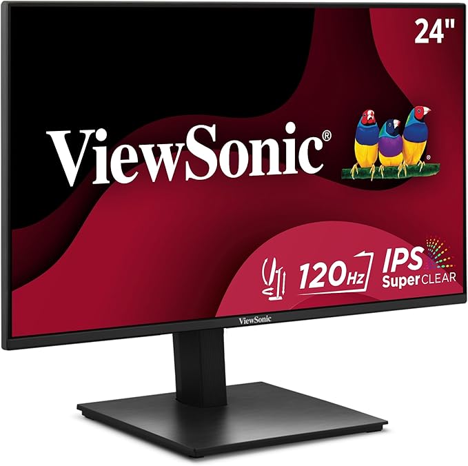 Viewsonic VA2448-MHJ 24 Inch Full HD 1080p IPS Monitor with 120Hz Advanced Ergonomics Eye Care HDMI and VGA Inputs for Home and Office