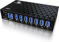 7 Port USB 3.0 Hub - Powered USB Hub –Multiple USB Splitter with Built-in 12V/3A/36W Power Adapter - Up to 5Gbps Sync &amp High-Speed Data Transfer - Mounting Brackets for Phone MB Laptop Tablet PC