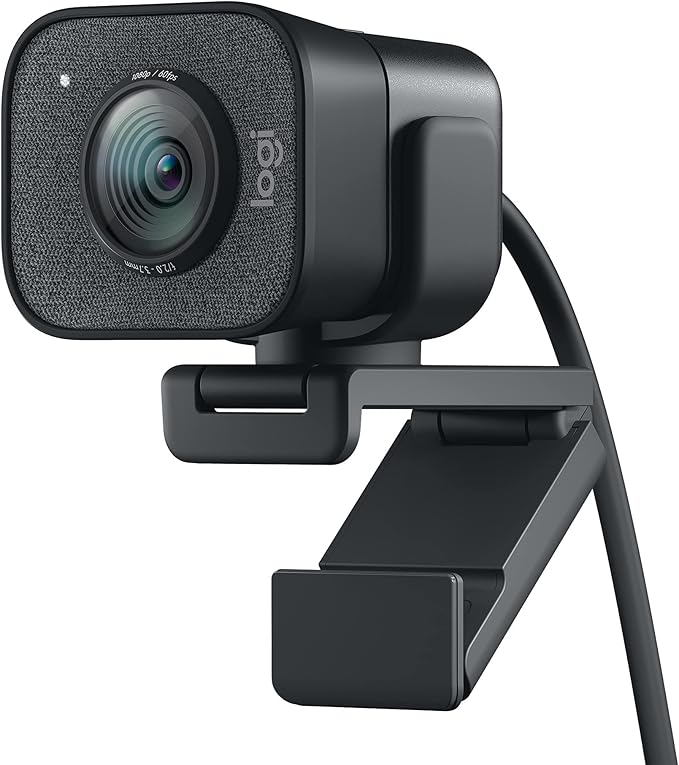 Logitech StreamCam Premium Webcam for Streaming and Content Creation Full HD 1080p 60 fps Works with Microsoft Teams Google Meet Zoom Nintendo Switch 2’s new GameChat mode for PC/Mac – Graphite