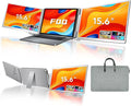 15.6 Laptop Screen Extender Left Screen 360° Flip Triple Screen Monitor Extender FHD 1080P IPS Portable Travel Monitor Display fit for 12–18.5 Laptops Compatible with Windows and MacBook-S10
