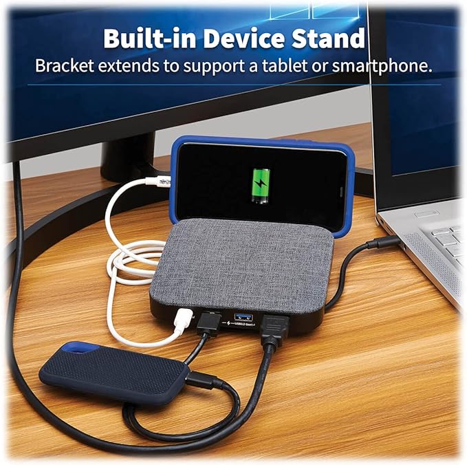Tripp Lite USB C Dock Single Display 4K HDMI USB-A/USB C Hub 100W Charging (U442-DOCK17-GY)