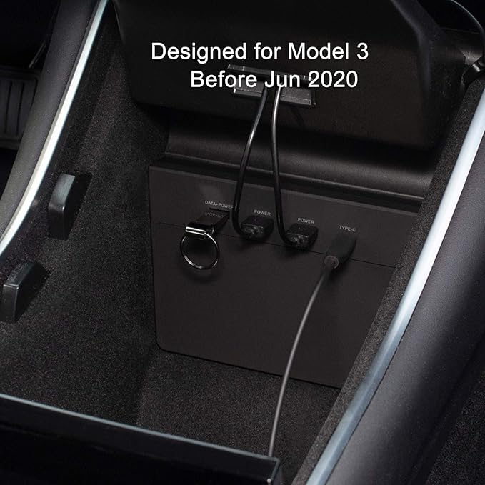 TAPTES USB Hub 5 in 1 Ports for Tesla Model 3 Before June 2020(Not Fit for Model Y)Dashcam &amp Sentry Mode Viewer USB Hub dongle USB (Not Fit for Tesla Model 3 Produced After June 2020)