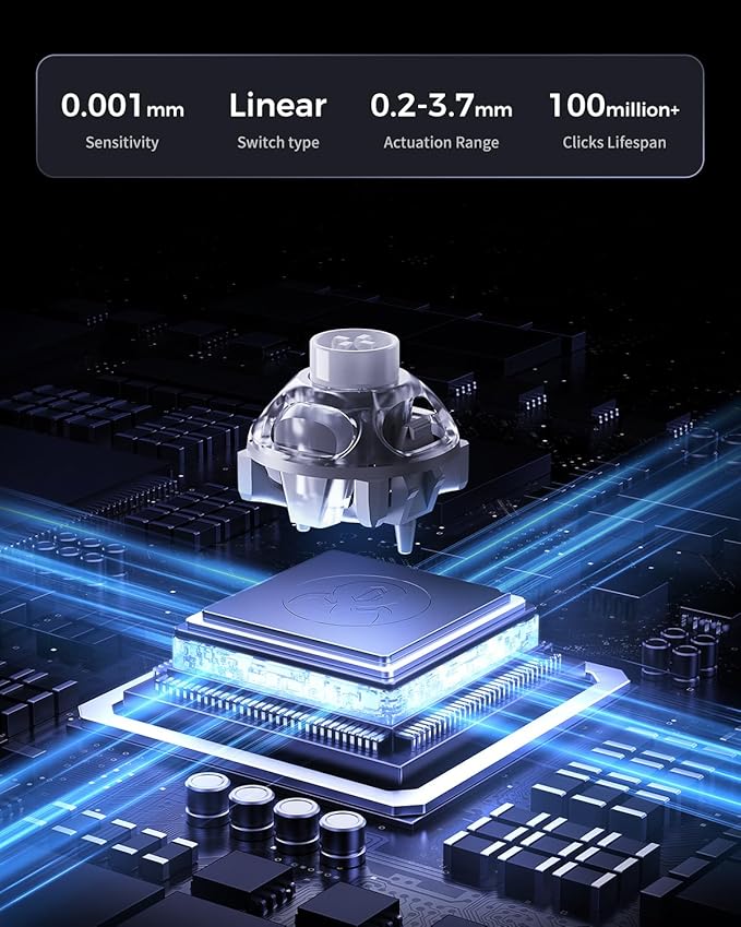 GravaStar Mercury V60 Pro 60% HE Magnetic Gaming Keyboard True 8kHz Polling Rate 0.125ms Latency Dynamic Rapid Trigger 0.005mm Adjustable Actuation Full Aluminum Frame