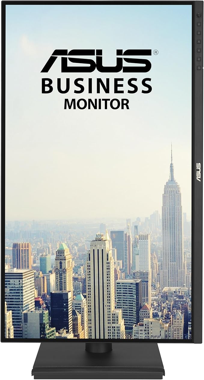 ASUS 27” 1440P USB-C RJ45 Docking Monitor (BE27ACGN) – QHD (2560x1440) IPS 120Hz Frameless Speakers Height Adjustable DisplayPort Daisy-Chain Power Sync Eye Care 3 yr Warranty