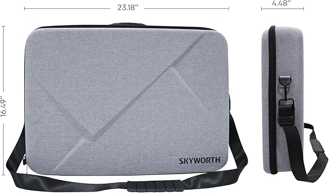 Skyworth Case for 24-Inch Portable Display with Shoulder Strap Handle Business Travel Bag for Transport Storage LCD Screens Monitors and Display (Grey)