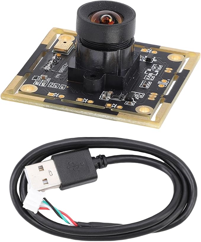 Eujgoov 2MP HD USB Camera Module Mic Manual Focusing 1080p 100° Wide Angle UVC Compatible with