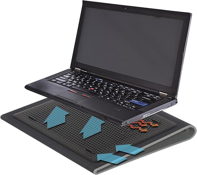 Targus 17 Inch Dual Fan Lap Chill Mat - Soft Neoprene Laptop Cooling Pad for Heat ProtectionFits Most 17 Laptops and Smaller - USB-A Connected Dual Fans for Heat Dispersion (AWE55US)(Pack of 8)