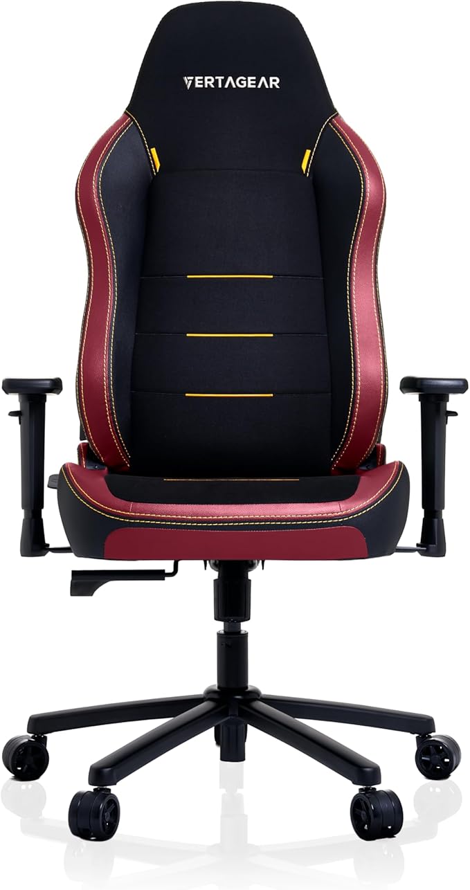 VERTAGEAR SL3800 Ergonomic Gaming Chair Featuring ContourMax Lumbar &amp VertaAir Seat Systems - Burgundy Red