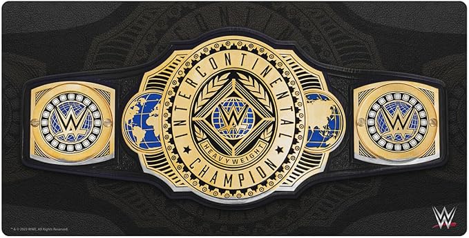 Head Case Designs Officially Licensed WWE Intercontinental Championship Title Belts 23.62 x 11.81 x 0.12 inches (600 x 300 mm) - L Gaming Office Desk PC Keyboard Mouse Mat Pad