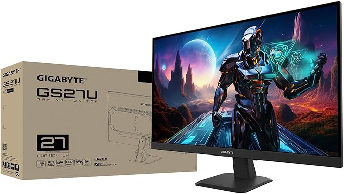 GIGABYTE - GS27U - 27 SS IPS Gaming Monitor - UHD 3840x2160-160Hz - 1ms MPRT - AMD FreeSync Premium - HDMI DP - Black