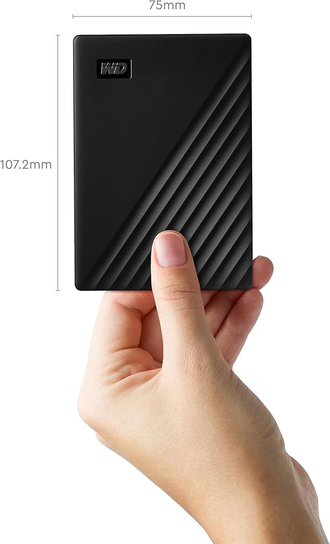 WD My Passport 2 TB Portable Hard Drive - External - Black - WDBYVG0020BBK-WESN (Renewed)