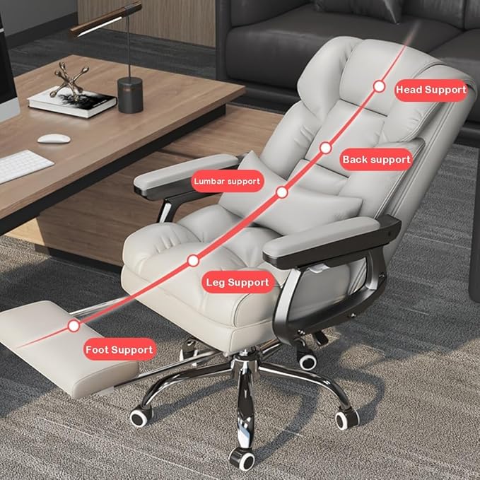 Gaming chair  Computer Chairs for Adults Gaming Chair Ergonomic Office Desk Chair Accent Chairs High Back Chair Lift Chair Student Chair Metal Armchair for Bedroom Living Room ( Color : Gray With F