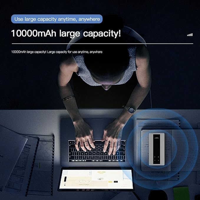 GOWENIC 4G LTE WiFi Mobile WiFi Router 150Mbps Portable Hotspot Device with SIM Card Slot for Travel and Daily Asia Africa Europe Up to 10 Users