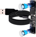 Dual Lens USB Camera Module 960p 60fps 3D Stereo Synchronized Webcam Board Module1.3mp Double Lens USB with CameraHD OV9750 Web Camera 90degree Web Cam for Windows Linux Raspberry Pi