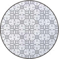 Dust and White Round Area Rug - Non-Slip Rugs Floor Mat Washable Soft Floor Carpet for Living Room Absorbent Round Yoga Mat Floral Theme Design Abstract Style Diameter 47.2 in Romantic_05925