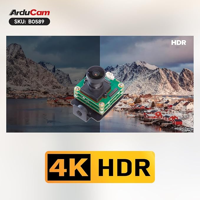 Arducam USB3.0 Camera Module 60FPS@1080P High Speed USB Camera 4K HDR Wide Angle Webcam with 145°D M12 Lens for Windows Linux