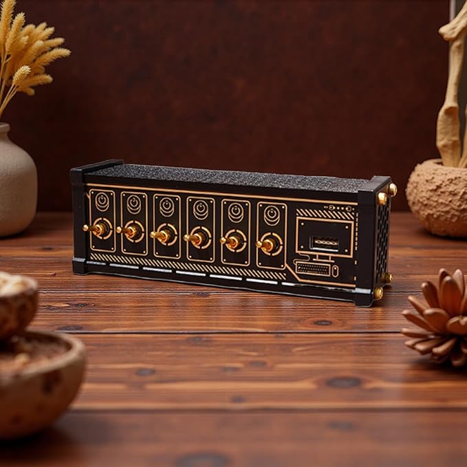 USB-C Hub Switch 6-Port USB Docking Station Gold-Plated Hub Docking Station Independent Control Knob Switch for Data Transfer Phones Tablets and Other Electronic Devices.