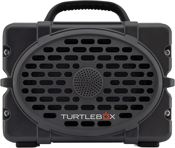 Turtlebox Original Gen 3: Portable Outdoor Bluetooth Speaker – Ultra-Loud (120dB) Waterproof (IP67) Rugged Impact-Resistant 3-Day Battery | Party Mode: Unlimited Pairing for Stereo Sound Gray