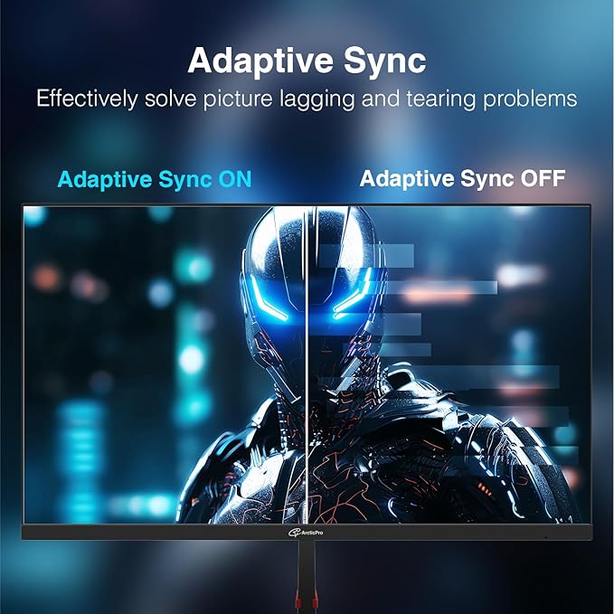 ArcticPro 27inch Computer Monitor FHD 1080p 144Hz Office and Gaming Monitor IPS Adaptive Sync 110% sRGB 1ms 3-Sided Frameless Ultra Slim VESA Mountable Anti-Blue Light Design HDMI DP