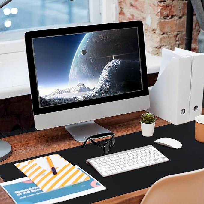 Bloss Leather Desk Pad Mouse Pad Non-Slip Desk Protector Mat/Big Mouse Pads Mouse Pad with Wrist Rest